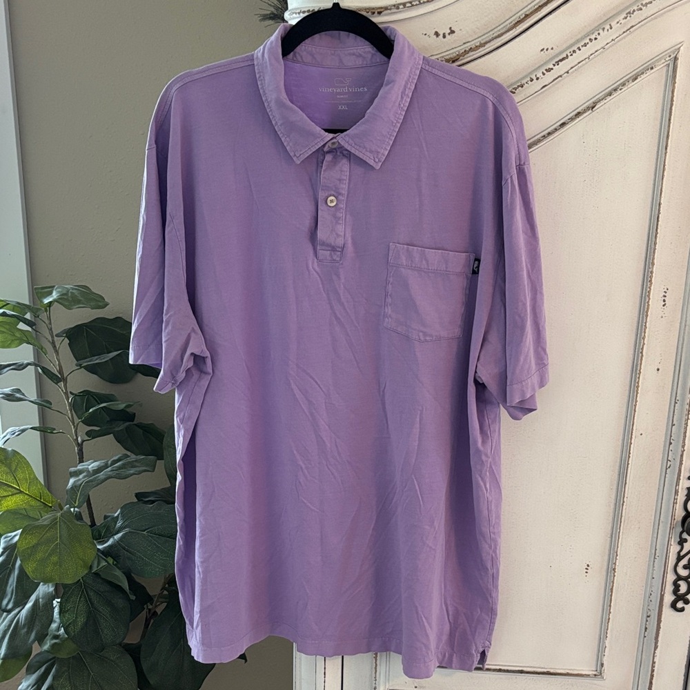 Vineyard Vines Polo Shirt Men’s XXL Pima Cotton Short Sleeve Purple
